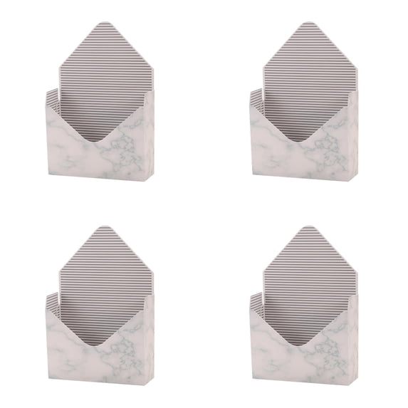 Envelope Flower Box 4Pcs, Folding Hand Hold Gift Box for Bouquets, Waterproof Valentine Envelope Box for Wedding Proposals, Floral Arrangement, Valentines Day Packaging