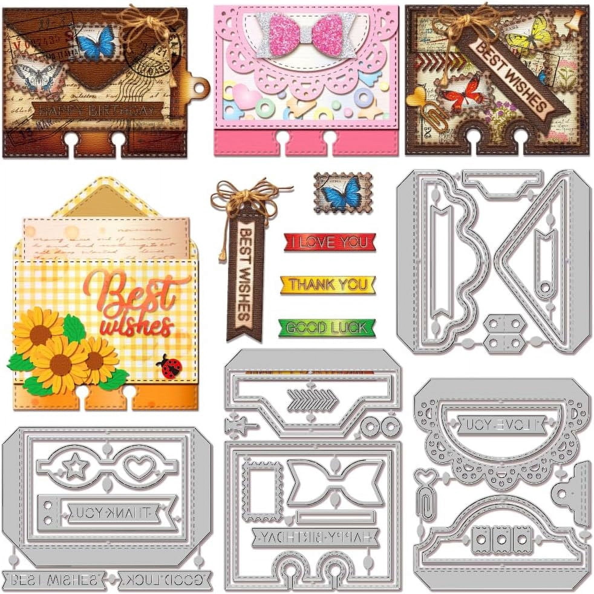 Lottoyday 3D Envelope Box Metal Die Cuts - Carbon Steel Cutting Dies For Card Making, Scrapbooking, DIY Crafts