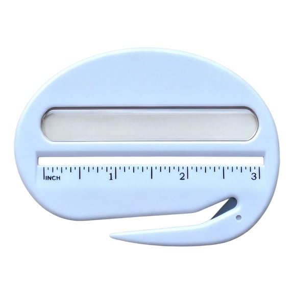 Envelope Letter Opener With Ruler And Oval Slot Multifunctional Paper Cutting Tool For Mail And Stationery
