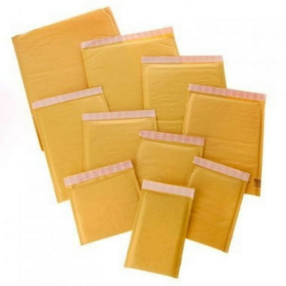 Envelope Mailers - Brown Kraft Self-Seal Bubble Mailers (9 1/2" x 14 1/2", Quantity: 25)