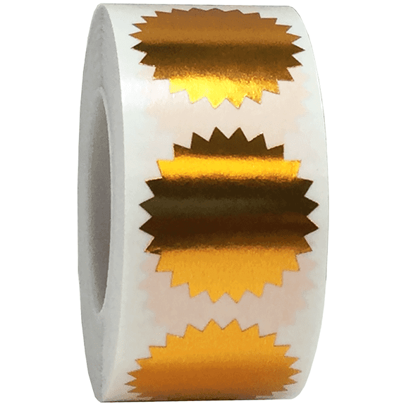 Envelope Package Seals Serrated Edge Color Coding Labels Metallic Bronze 1 Inch Round 500 Total Adhesive Stickers