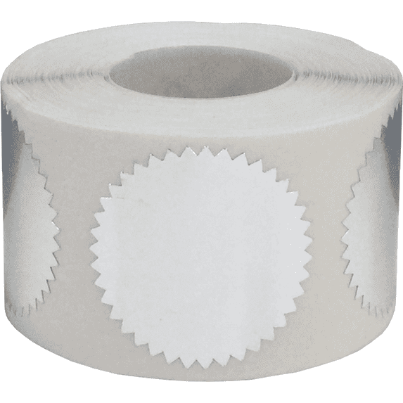 Envelope Package Seals Serrated Edge Color Coding Labels Metallic Silver 1 1/2 Inch Round 500 Total Adhesive Stickers