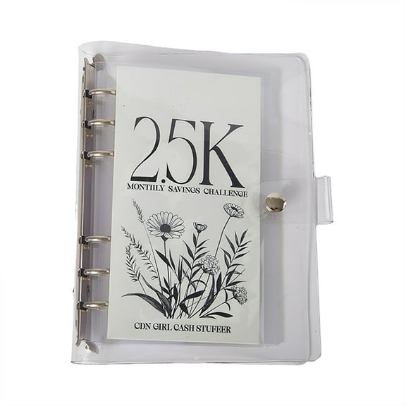 Envelope Shape Money Challenge Organiser 2.5K/5K/10K Monthly Savings Book Binder