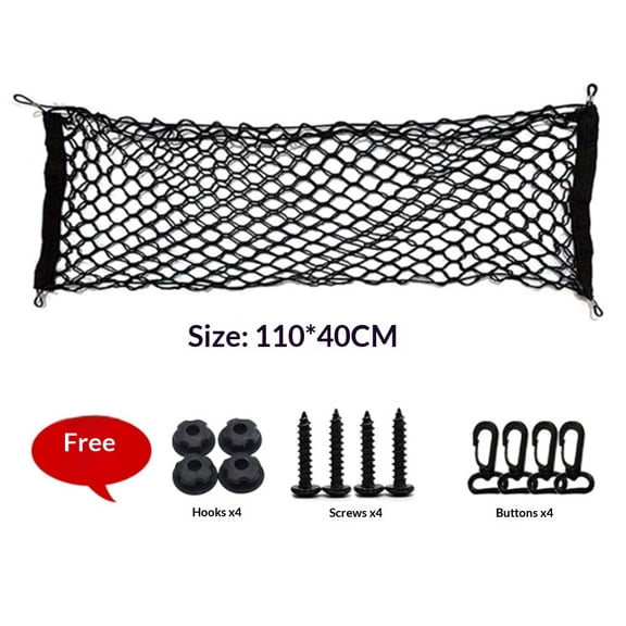 Envelope Style Trunk Mesh Cargo Net for Automotive Exterior Accessories - Premium Car Storage Organizers, Cargo Bed Net for Pickup Truck, Smart Vehicle Storage Organizer