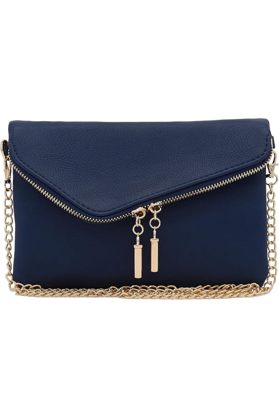 Envelope Wristlet Clutch Crossbody Bag with Chain Strap
