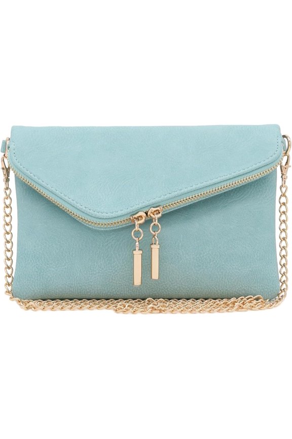 Envelope Wristlet Clutch Crossbody Bag with Chain Strap