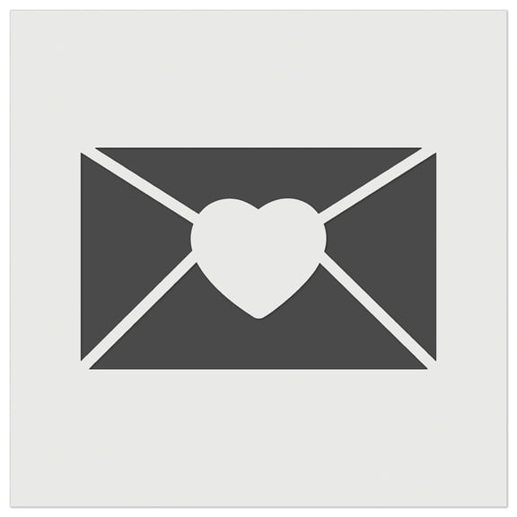 Envelope with Heart DIY Cookie Wall Craft Stencil - 3.5 Inch