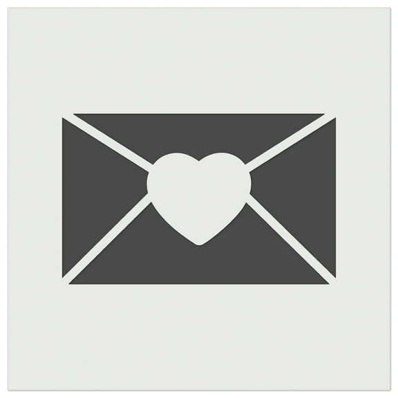 Envelope with Heart DIY Cookie Wall Craft Stencil - 5.5 Inch
