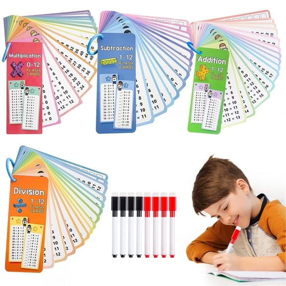 Envelopes 17PCS Multiplication Flash Cards 3 4 5rd Grade Multiplication Game Flashcards,2024 Newest Multiplication Fact Cards,Times Table Multiplication Flash\1ml Stationery Set