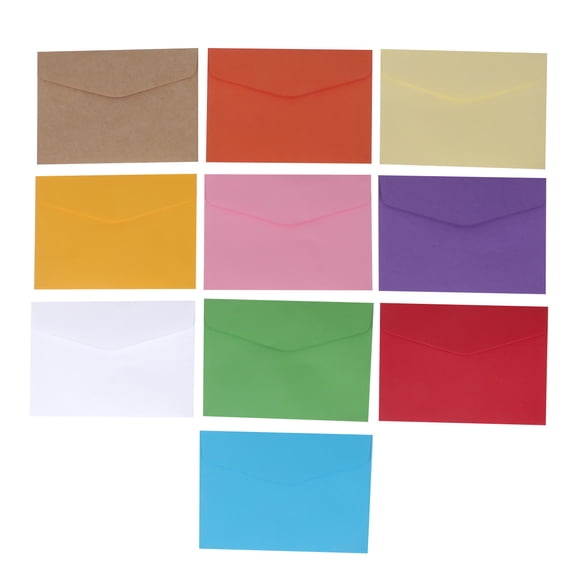 HOOWIFFY 60 Pcs Envelopes for Trading Cards Bright Color Design Kraft Paper for Friends Celebration