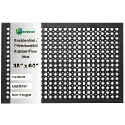 Envelor Anti Fatigue Rubber Floor Mat Non-Slip Restaurant Kitchen Mat for Floors Bar Mat Drainage Door Mat Utility Garage Floor Mat for Home Outdoor Shower Mat Anti Slip Pool Entry Mat 36 x 60 Inch