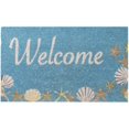 thumbnail image 1 of Envelor Coco Coir Doormat, Handwoven Welcome Mat - 24 x 36 x 0.5 Inches - Non-Slip, Seaside Shells, 1 of 7
