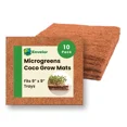 thumbnail image 1 of Envelor Coco Coir Fiber Grow Mat for Microgreens 9 x 9 Inches Coconut Coir Seed Starter Liner for Growing Trays, Hanging Baskets, Seed Starter Tray, Planter Sheets & Indoor Outdoor Plants, 10 Pack, 1 of 4
