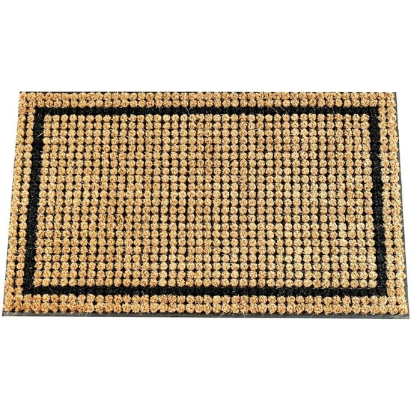 Envelor Coco Welcome Mat Coir Loop Outdoor Doormat Welcome Rubber Door Mat Outdoor Rug Coco Non Slip Mat Home Entrance Door Mat Sturdy Utility Rug Outside Entryway Mat (18 x 30 Inches, Coir Cluster)