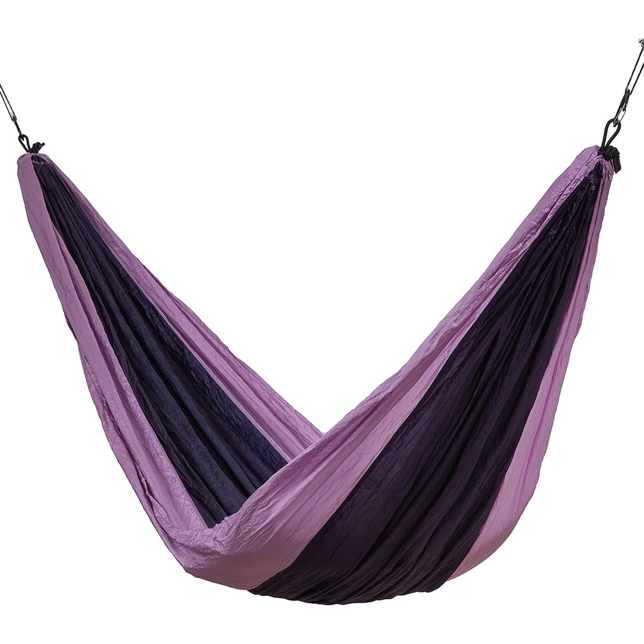 Makena Light and Dark Purple Nylon Double Camping Hammock