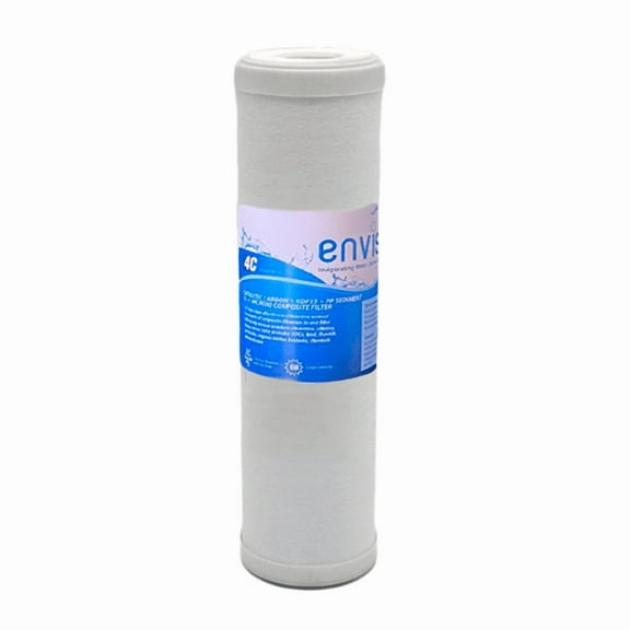 Envig 4C Catalytic Carbon Water Filter Cartridge, Removes Chloramine, Hydrogen Sulfide, 10" x 2.5", Reverse Osmosis System Pre-Filter for Express Water, iSpring, APEC RO systems