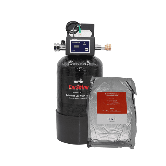 Envig CarShine 713 Deionization Car Wash System, 500 Gallon 0 PPM Water @ TDS 60 PPM, Bypass Valve and Inline TDS Meter, Spotless DI Mobile Detailing