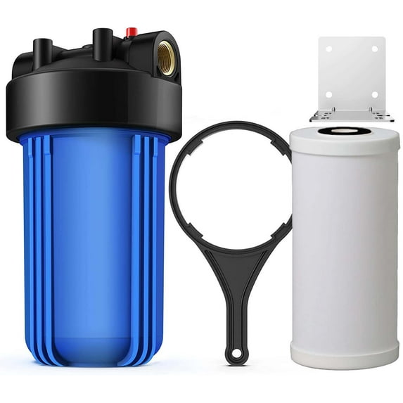 Envig K3 Large Capacity Whole House Heavy Metal Iron Hydrogen Sulfide Water Filter (1 Filter Cartridges), 10" x 4.5", 50,000 Gallon Capacity, Catalytic Carbon KDF