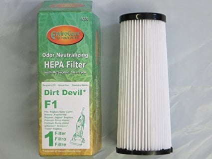 Enviro Dirt Devil F1 Bagless Upright Vision Pleated HEPA filter ( 3 ...