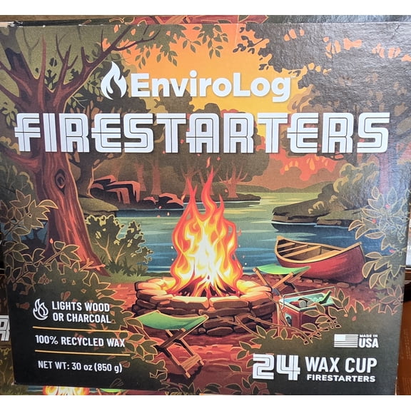 Enviro-Log Earth Friendly Fire Starters/Master pack/6 units- 24 cups each