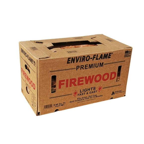 Enviro-Log Enviro-Flame Firewood .65CF Boxed Fire Log, 9" x 16.3" x 9"
