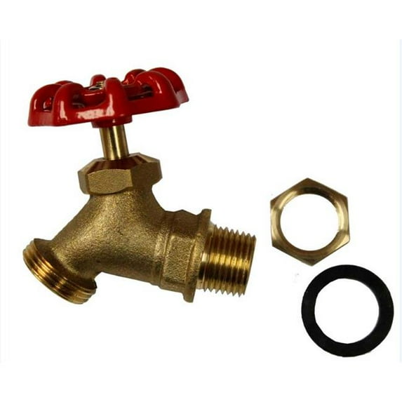 Enviro World B1720465 Solid Brass Outdoor Grade Spigot for Rain Barrels - EWC-11 - Yellow