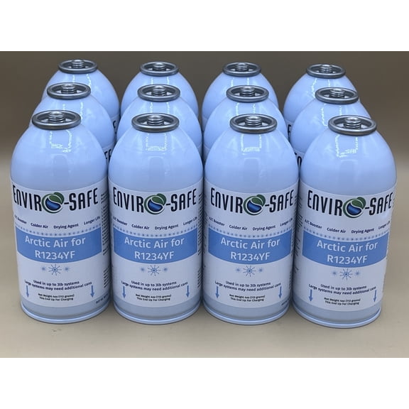 Enviro-safe Arctic Air for R1234Yf, R-1234yf Systems. Get Colder Air Fast! Case of 12 cans