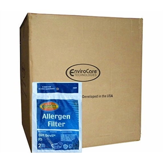 EnviroCare 1 Case (50 pkgs) F5 Filter Compatible with/ Compatible with Dirt Devil