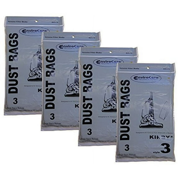 EnviroCare 12 Compatible with Kirby Style 3 197289 Vacuum Bags Generation 3, G3, Heritage II, Le