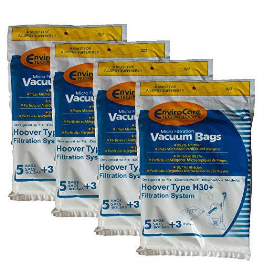 EnviroCare 20 Compatible with Hoover H30 Canister Microfiltration Vacuum Cleaner Bags + Filters