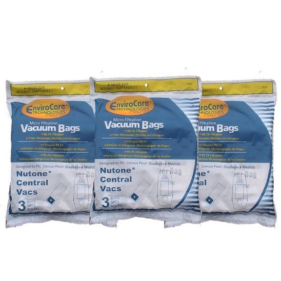 EnviroCare 9 Nutone Central Vac Microfiltration Vacuum Cleaner Bags