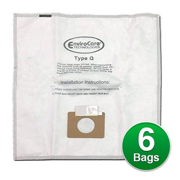 6 EnviroCare A137 Vacuum Bag for Kenmore Style Q Canisters (2 Pack) Vacuum Cleaner Bags