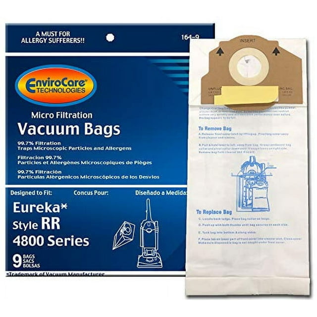 EnviroCare Eureka RR MicroFiltered Vacuum Cleaner Bags, 9 Pack 61115