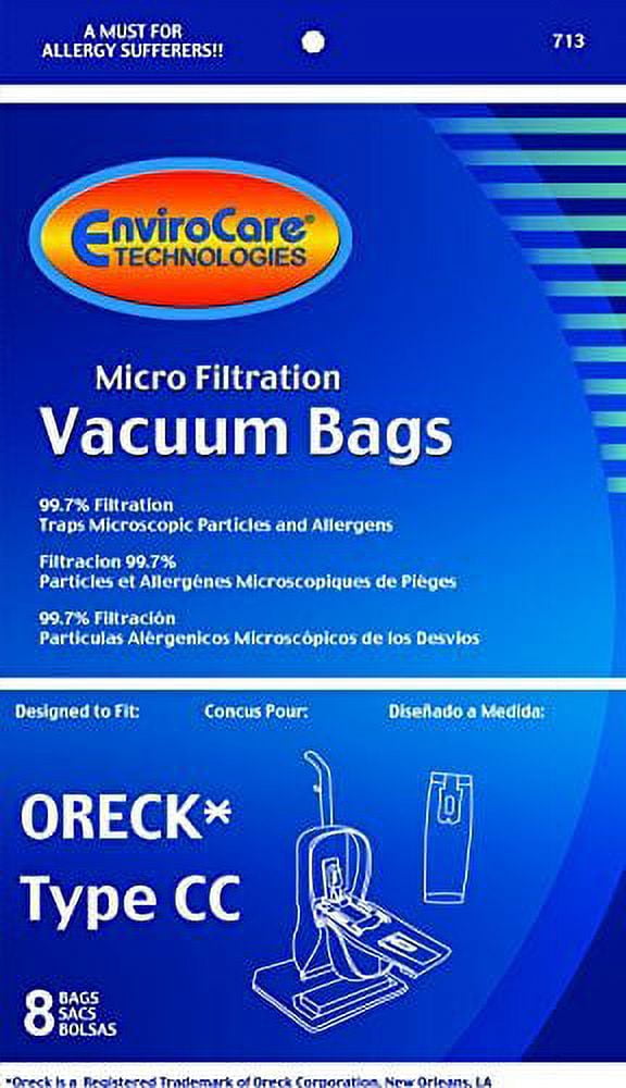 EnviroCare Oreck Vacuum Cleaner Bags to Fit Style Cc and All Upright