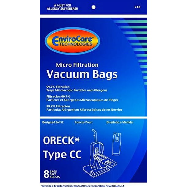 EnviroCare Oreck Vacuum Cleaner Bags to Fit Style Cc and All Upright