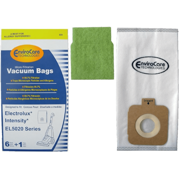 EnviroCare Replacement Allergen Filtration Vacuum Cleaner Dust Bags made to fit Electrolux Intenisty EL5020 Series Canisters 6 Bags and 1 Filter