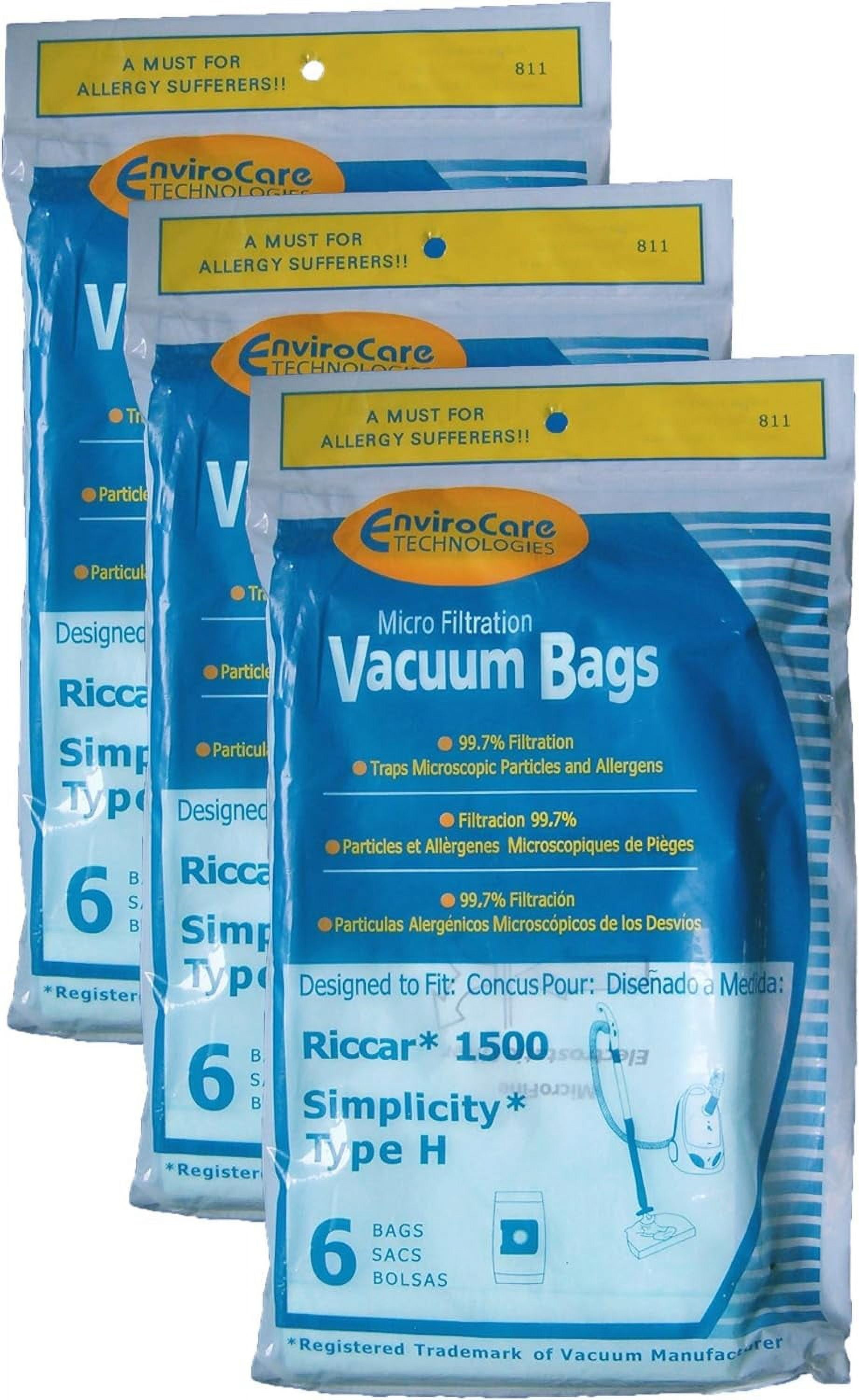 EnviroCare Replacement Designed To Fit Riccar Simplicity Type H Vacuum