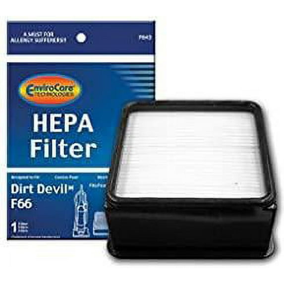 EnviroCare Replacement F66 HEPA & Foam Filter Kit for Dirt Devil Upright Vacuum