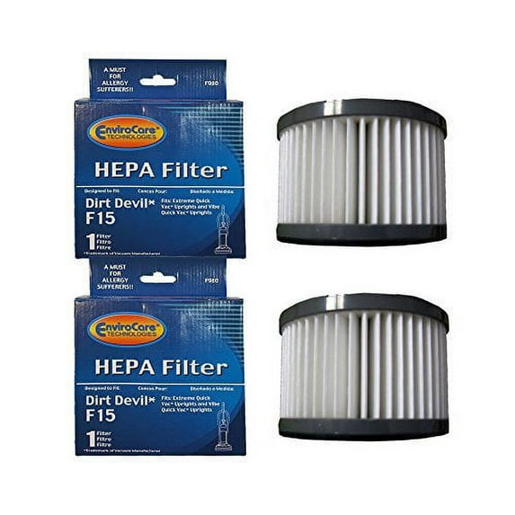 EnviroCare Replacement HEPA Filters for Compatible with Dirt Devil F15 Uprights 2 Filters