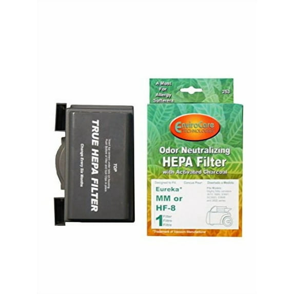 (1) Eureka Sanitaire w/activated Charcoal MM Mighty Mite HEPA HF8 Vacuum Filter, Mighty Mite, Pet Lover, Sanitaire Commercial Canister Vacuum Cleaners, 60666B, 60666A, 60666-6, EUR 60295-6