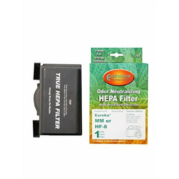 (1) Eureka Sanitaire w/activated Charcoal MM Mighty Mite HEPA HF8 Vacuum Filter, Mighty Mite, Pet Lover, Sanitaire Commercial Canister Vacuum Cleaners, 60666B, 60666A, 60666-6, EUR 60295-6