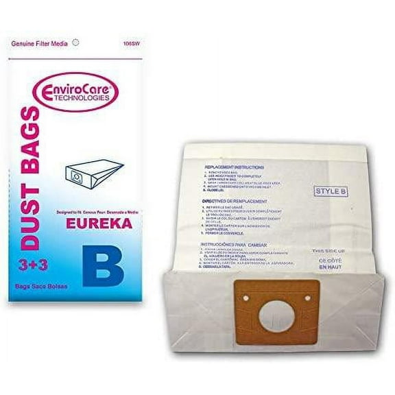 EnviroCare Replacement Vacuum Bags for Eureka Style B - 3 Pack