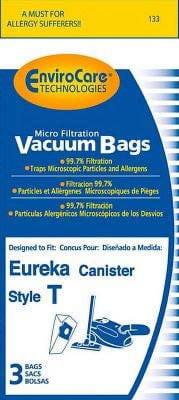 EnviroCare Replacement Vacuum Eureka Style T Canisters (18 Bags), White (133-6
