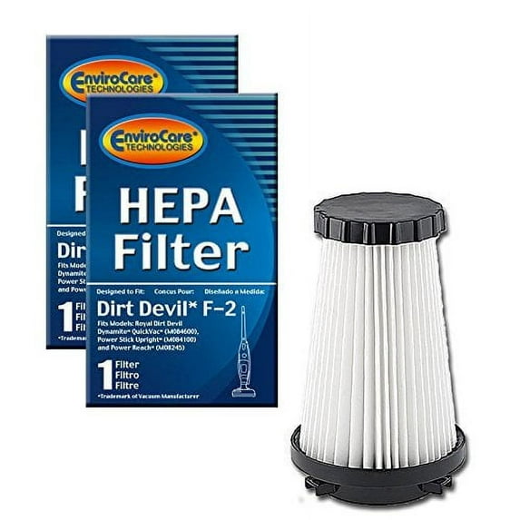 EnviroCare Replacement Vacuum Filters for Compatible with Dirt Devil F2 Uprights 3 Filters