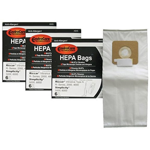 EnviroCare Riccar Type A R-Series Simplicity 5000 6000 Series HEPA Upright Vacuu
