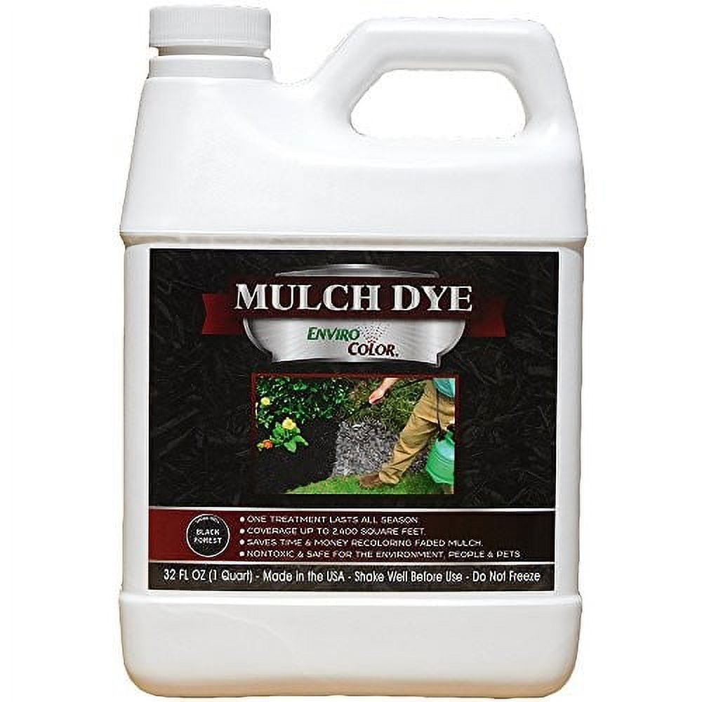 EnviroColor Black Mulch Dye 32 oz Treats 2400 Ft² Mulch Dye Black
