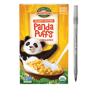 EnviroKidz Crispy Rice Fruity Burst Panda Puffs Cereal with pah