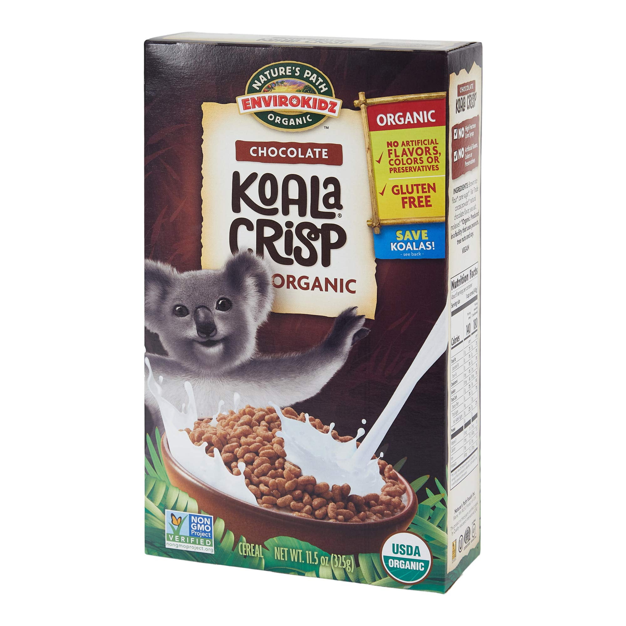 EnviroKidz Koala Crisp Organic Chocolate Cereal,11.5 Ounce,Gluten Free,Non-GMO,Fair Trade,EnviroKidz by Nature's Path Yu5 Yu5