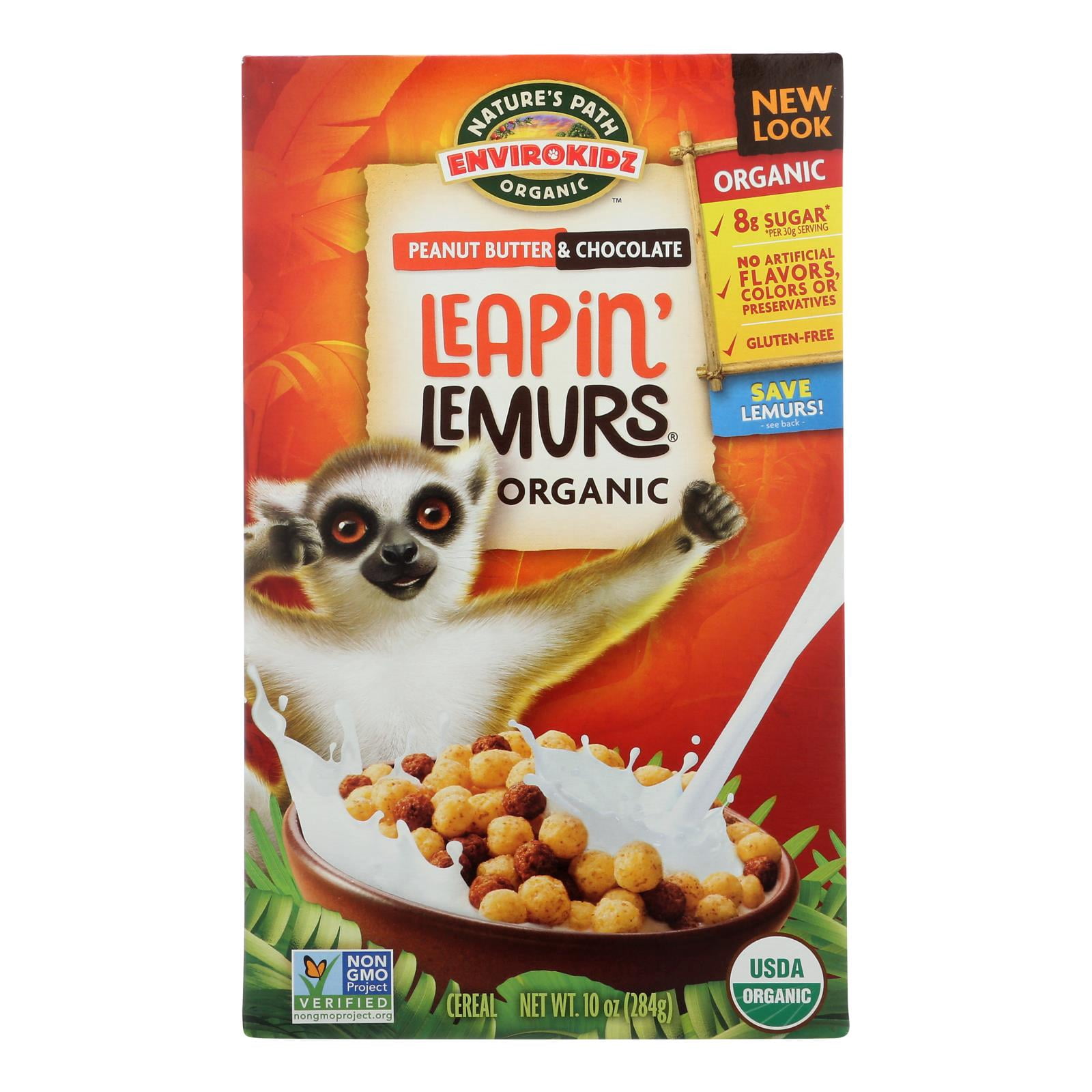 EnviroKidz Organic Leapin' Lemurs Breakfast Cereal, 10oz Box (pack of 12)