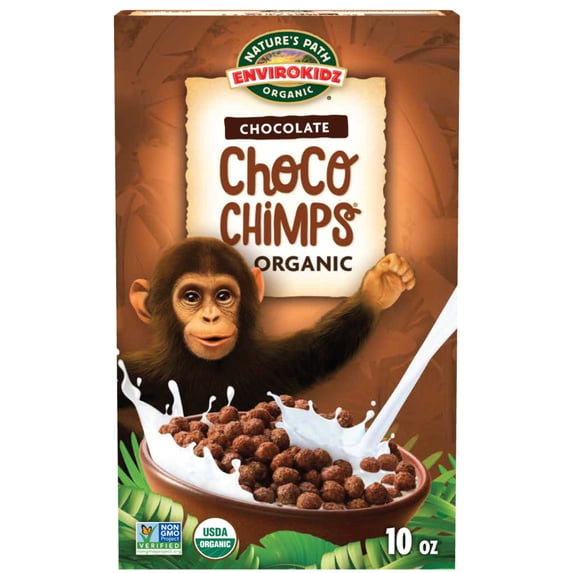EnviroKidz Organic Breakfast Cereal, Choco Chimps, 10oz Box